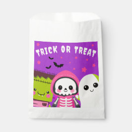Niedlicher Monster Mashtrick oder Treat Halloween Geschenktütchen