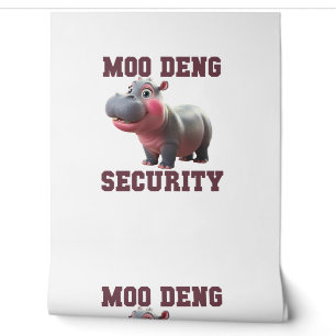 Niedlicher MOO DENG SECURITY Vater Baby Hippo Papa Tapete