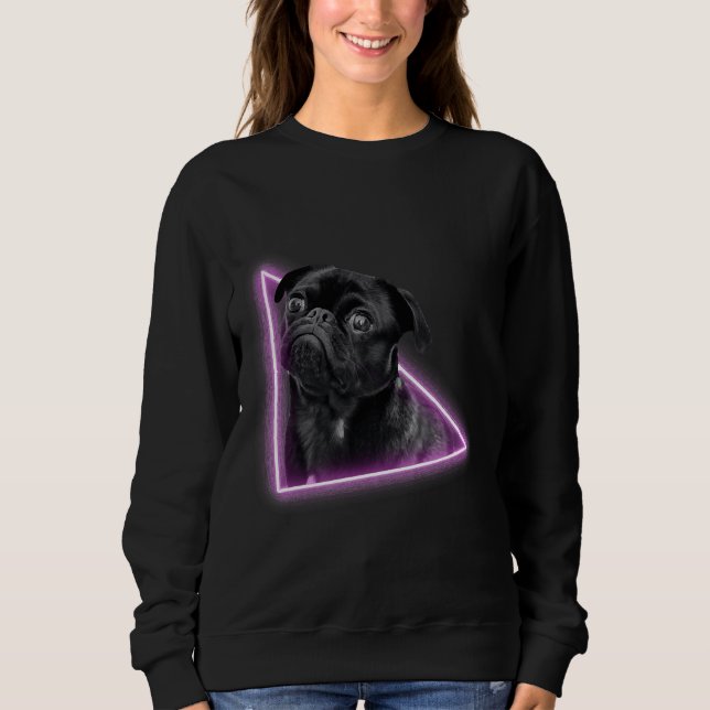 Niedlicher Mops aus dem Neon Gateway Classic T-Shi Sweatshirt (Vorderseite)