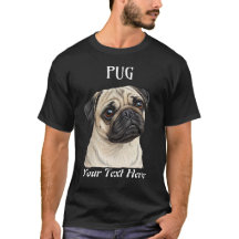 Niedlicher Mops Dog Breed Graphic T-Shirt anpassba
