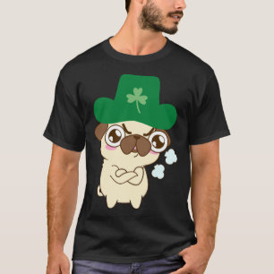 Niedlicher Mops Dog St Patrick s Day Dog St Patric T-Shirt