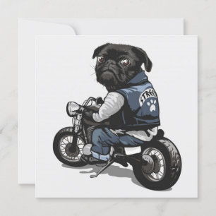 Niedlicher Mops Einladung