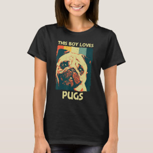 Niedlicher Mops für Jungen Kinder Haustiere Welpen T-Shirt