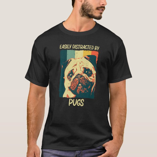 Niedlicher Mops für Männer Haustiere Hunde Welpen  T-Shirt (Vorderseite)