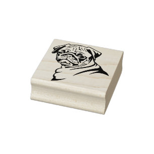 Niedlicher Mops Gummistempel