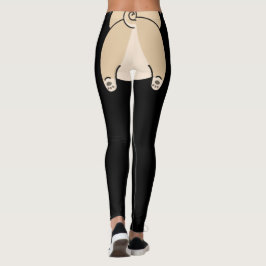 niedlicher Mops Hintern schwarz Leggings