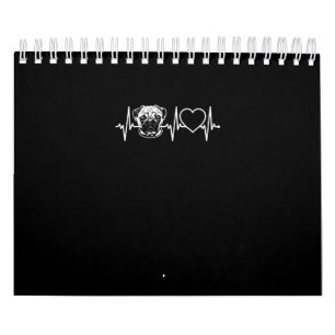 Niedlicher Mops Hund Herzschlag Lieblicher Mops Hu Kalender