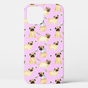 Niedlicher Mops Hund I Liebe Mama Rosa Case-Mate iPhone Hülle