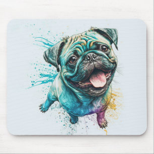 Niedlicher Mops kühlt Beste Hunde-Mama je Mousepad