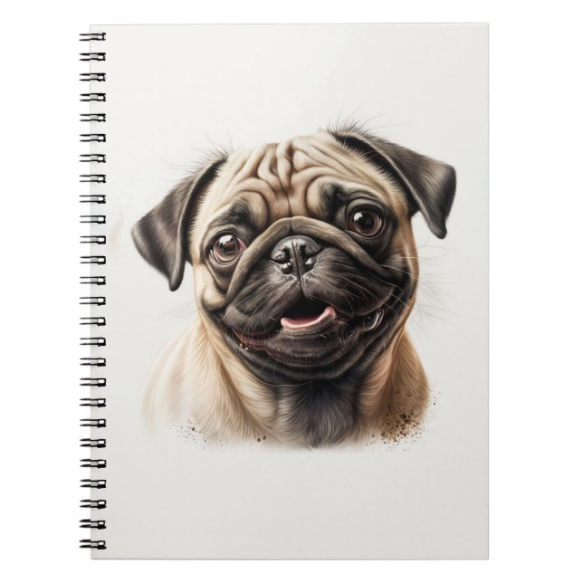 Niedlicher Mops kühlt Beste Hunde-Mama je Notizblock (Vorderseite)
