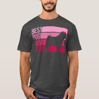 Niedlicher Mops Kunst für Mama Frauen Haustiere Hu T-Shirt