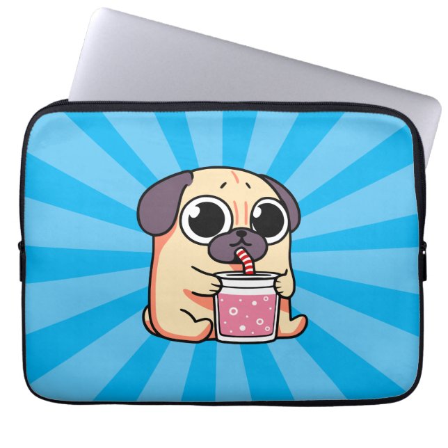 Niedlicher Mops Laptopschutzhülle (Vorderseite)