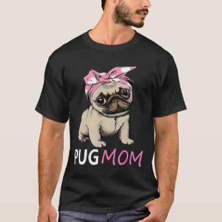 Niedlicher Mops Mama Geschenk T-Shirt