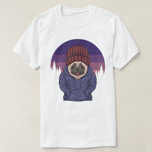 Niedlicher Mops T-Shirt (Design vorne)