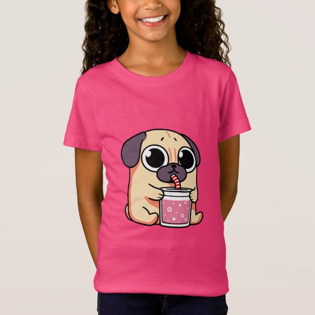 Niedlicher Mops T-Shirt (Vorderseite)