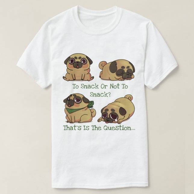 Niedlicher Mops T-Shirt (Design vorne)