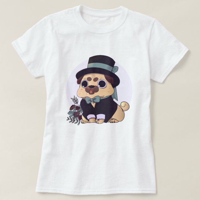 Niedlicher Mops T-Shirt (Design vorne)