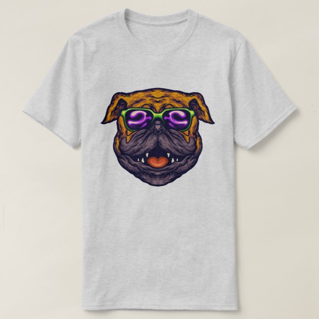 Niedlicher Mops T - Shirt (Design vorne)