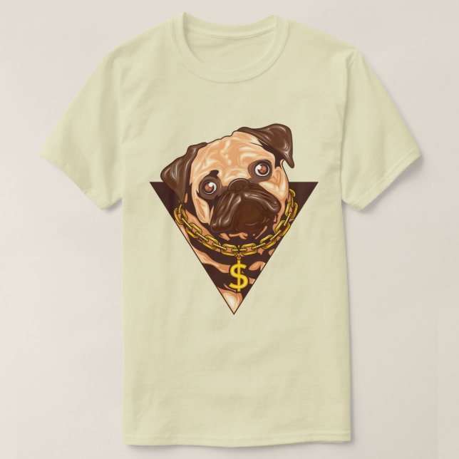 Niedlicher Mops T - Shirt (Design vorne)