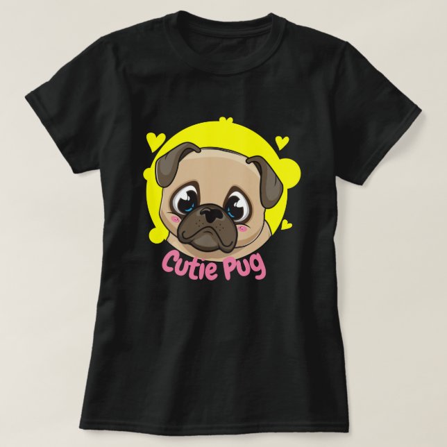 Niedlicher Mops T-Shirt (Design vorne)
