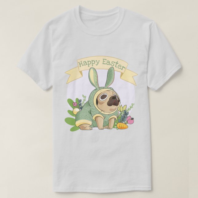 Niedlicher Mops T - Shirt (Design vorne)