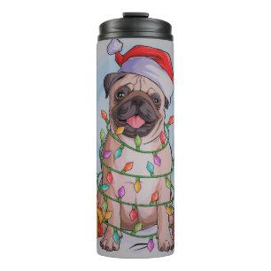 Niedlicher Mops Thermosbecher