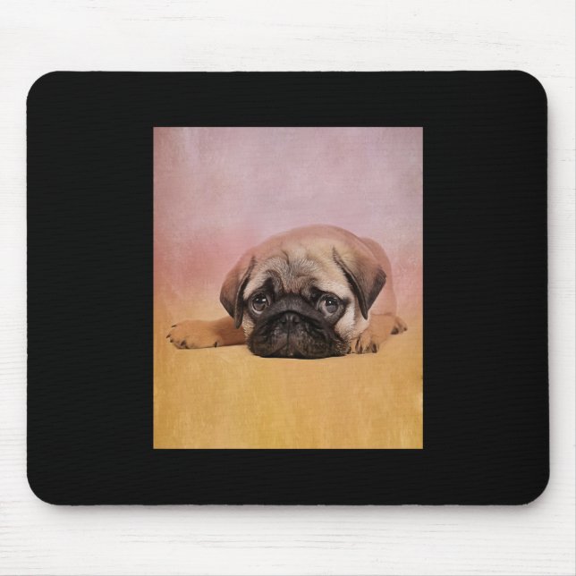 Niedlicher Mops Welpe | Mops Dog Lovers Gift Mousepad (Vorne)