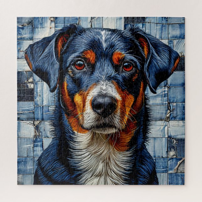 Niedlicher Mosaikhund (Vertikal)