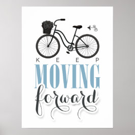 Niedlicher Motivierend Behalt mit dem Fahrrad vorw Poster