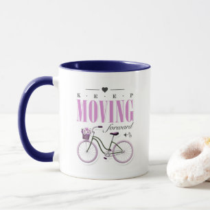 Niedlicher Motivierend Behalt mit dem Fahrrad vorw Tasse
