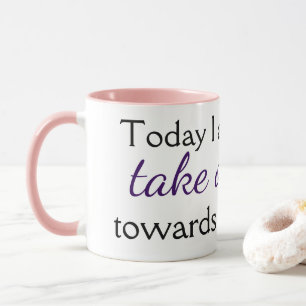 Niedlicher motivierend Zitat-Druck-Rosa-Kaffee Tasse