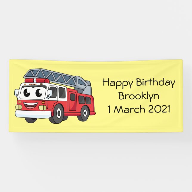 Niedlicher Motor Cartoon Banner (Horizontal)