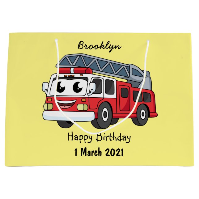 Niedlicher Motor Cartoon Große Geschenktüte (Vorderseite)