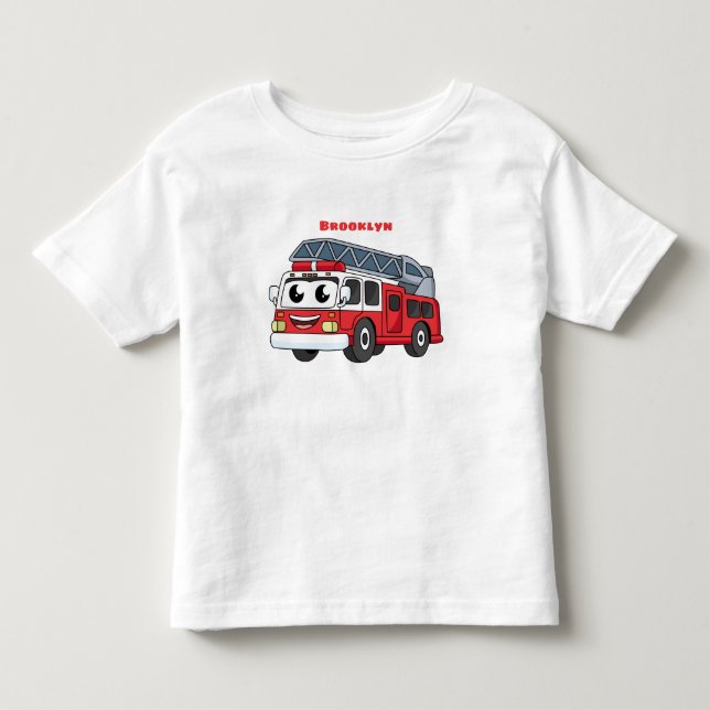 Niedlicher Motor Cartoon Kleinkind T-shirt (Vorderseite)