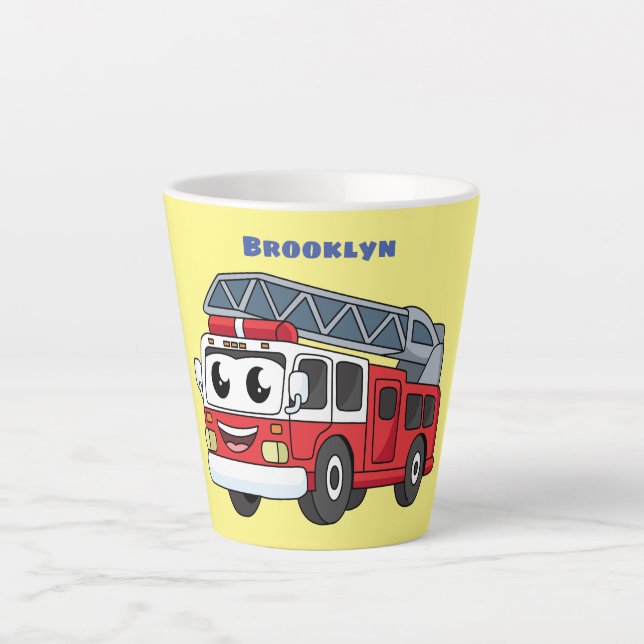 Niedlicher Motor Cartoon Milchtasse (Vorderseite)