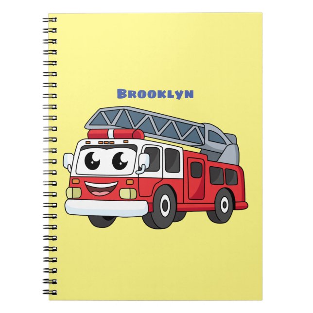 Niedlicher Motor Cartoon Notizblock (Vorderseite)