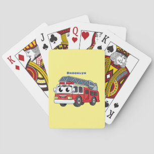 Niedlicher Motor Cartoon Spielkarten