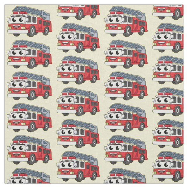 Niedlicher Motor Cartoon Stoff (Muster)