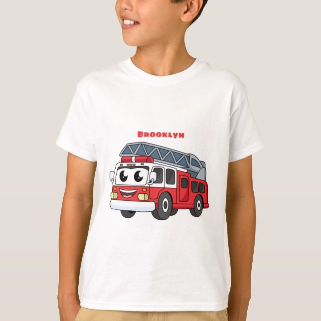 Niedlicher Motor Cartoon T-Shirt (Vorderseite)