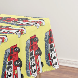Niedlicher Motor Cartoon Tischdecke