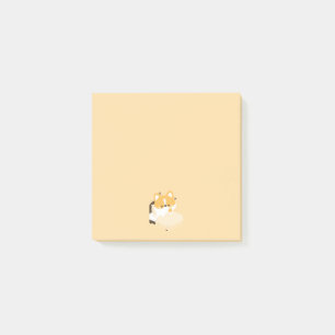 Niedlicher müder Corgi Post-it Klebezettel