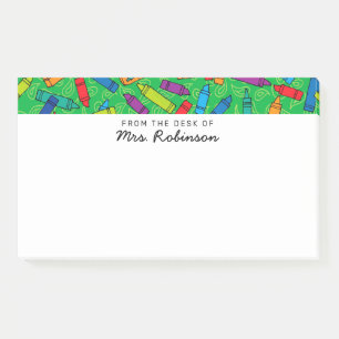 Niedlicher Multi Crayons Lehrer aus dem Schreibtis Post-it Klebezettel