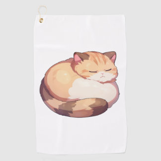 Niedlicher Munchkin Cat Sleeping Classic T - Shirt Golfhandtuch