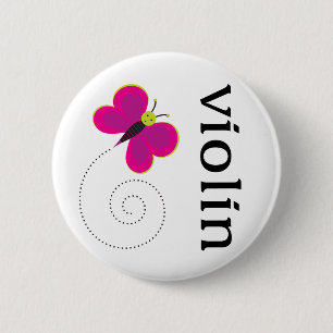 Niedlicher Musiker-Violinen-Knopf Button