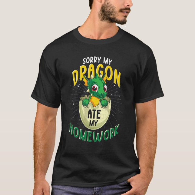 Niedlicher Mythischer Fantasiedrache T-Shirt (Vorderseite)