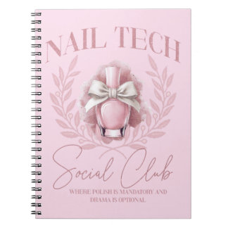 Niedlicher Nail Tech Coquette Nail Polnischer Sozi Notizblock