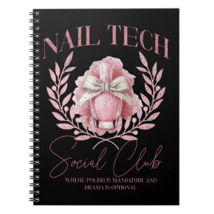 Niedlicher Nail Tech Coquette Nail Polnischer Sozi Notizblock