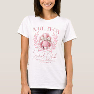 Niedlicher Nail Tech Coquette Nail Polnischer Sozi T-Shirt
