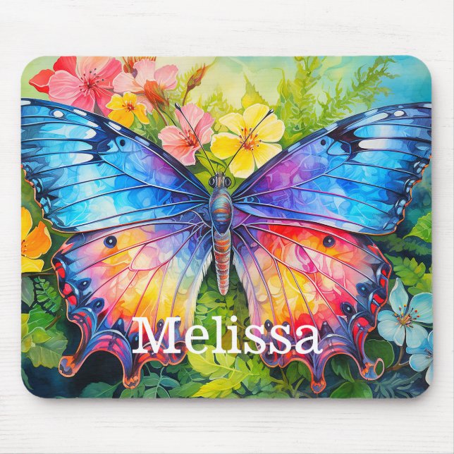 Niedlicher Name der Schmetterlingsmonografie Mousepad (Vorne)