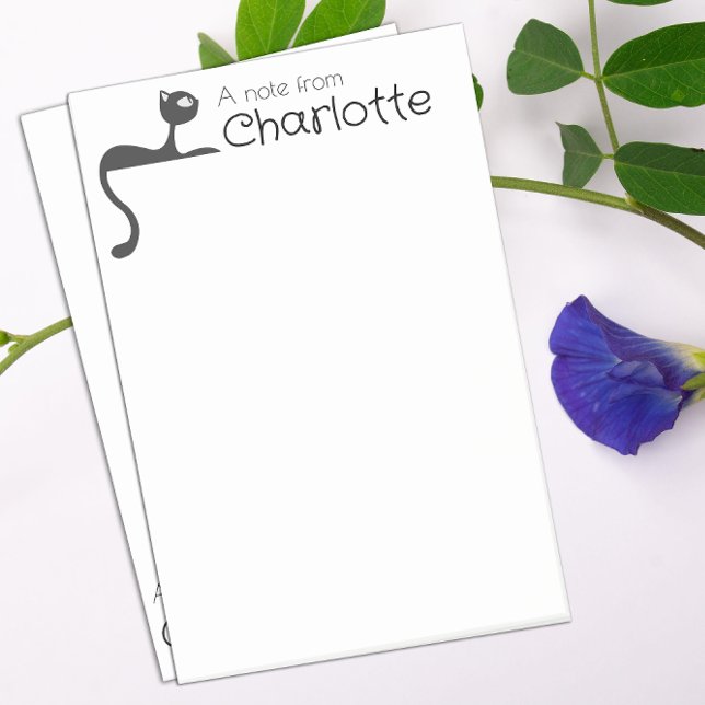 Niedlicher Name der schwarzen Cartoon Post-it Klebezettel (Von Creator hochgeladen)